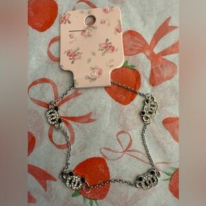 Adorable Silver and Black Panda Bracelet